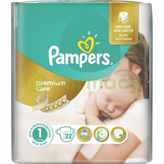 Памперс подгузн. премиум 2-5кг р.1 №22 д/новорожд. [pampers]